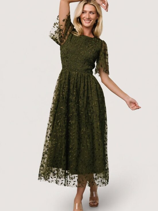 Baltic Born Dresses & Skirts - NWT! Baltic Born Kendra Embroidered Dress | Olive Size M